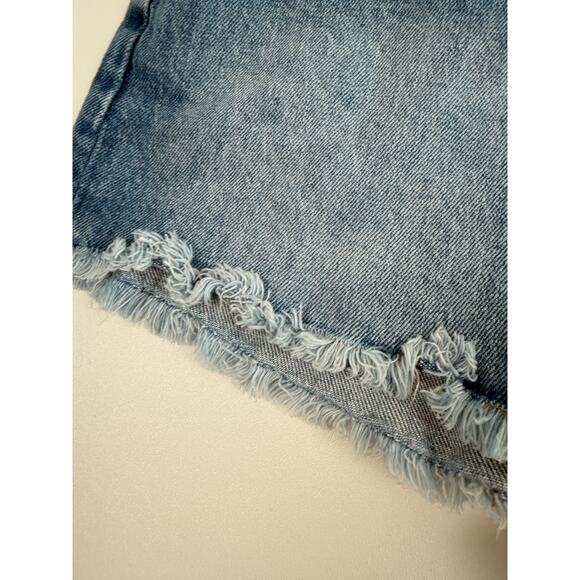 Victoria's Secret Denim by PINK High Rise Zip Fly Cut Off Short Blue Size 18 NWT - Picture 5 of 16